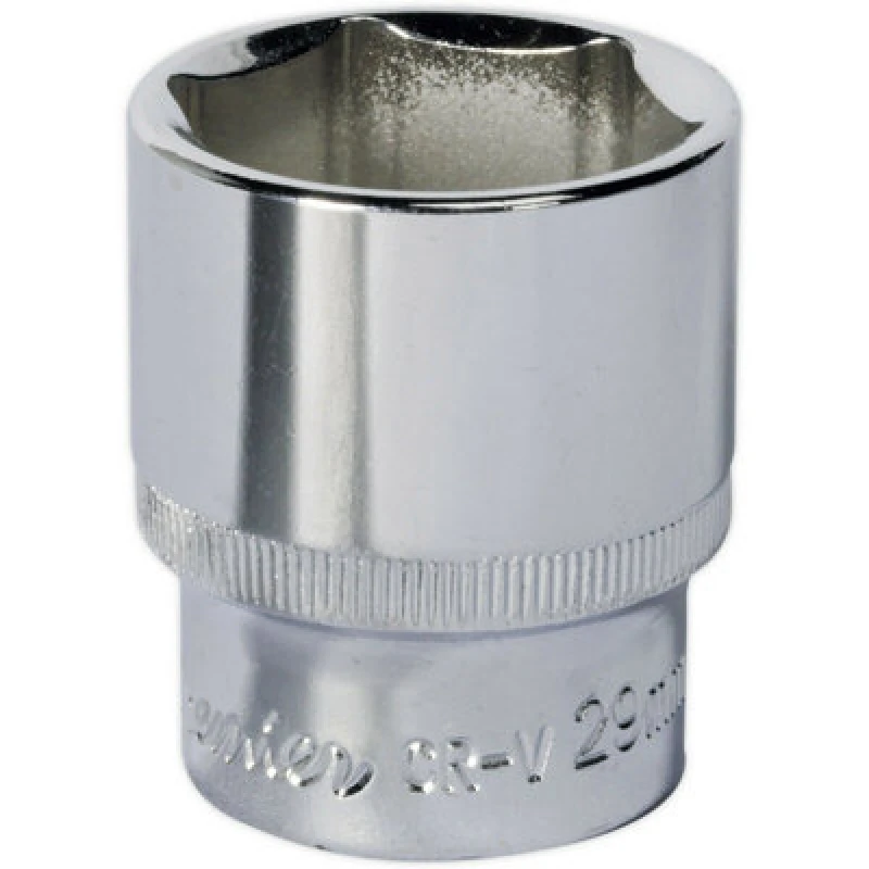 Image of Loops 29mm Forged Steel Drive Socket - 1/2" Square Drive - Polished Chrome Vanadium Metallics