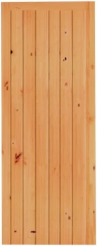 Image of Wickes Keswick Internal Cottage Knotty Pine Ledged and Braced 6 Panel Softwood Door - 1981 x 762mm