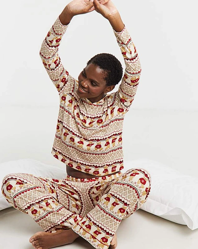 Image of Chelsea Peers Chelsea Peers Family PJ Set - Womens Fairisle - Chelsea Peers - Size: 26 Fairisle Female 26 NH49809