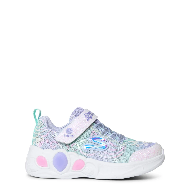 Image of Skechers Lighted Princess Sneaker Gore & Str Light Up Trainers Girls - Purple Purple C13