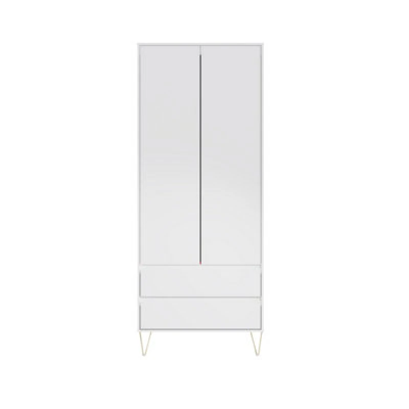 Image of Timber Art Design 2 Door 2 Drawer Wardrobe White