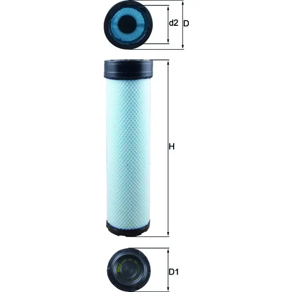 Image of x1 Mahle Air & Fuel Delivery Air Filters LXS284 70528510 Inner Made in ID