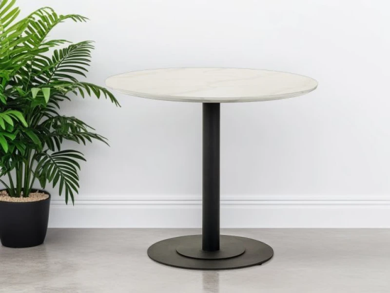 Image of Julian Bowen Luca 80cm Marble Effect Dining Table