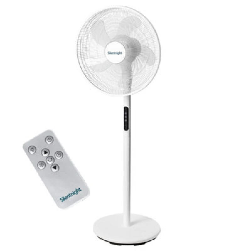 Image of Silentnight Home Electrics Airmax 1800 Oscillating Stand Fan - White LED Display White VYF14 Unisex