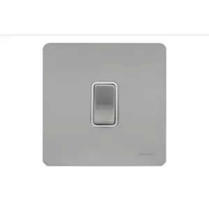 Image of Schneider USFP 16A 1G 2W Retractive Switched White Insert Stainless Steel - GU1412RWSS