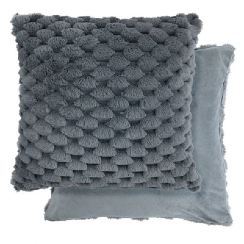 Image of New Edge Blinds Leah Collection Deluxe Cushion Cover in Grey Size: 43cm x 43cm Grey Unisex 43cm x 43 cm