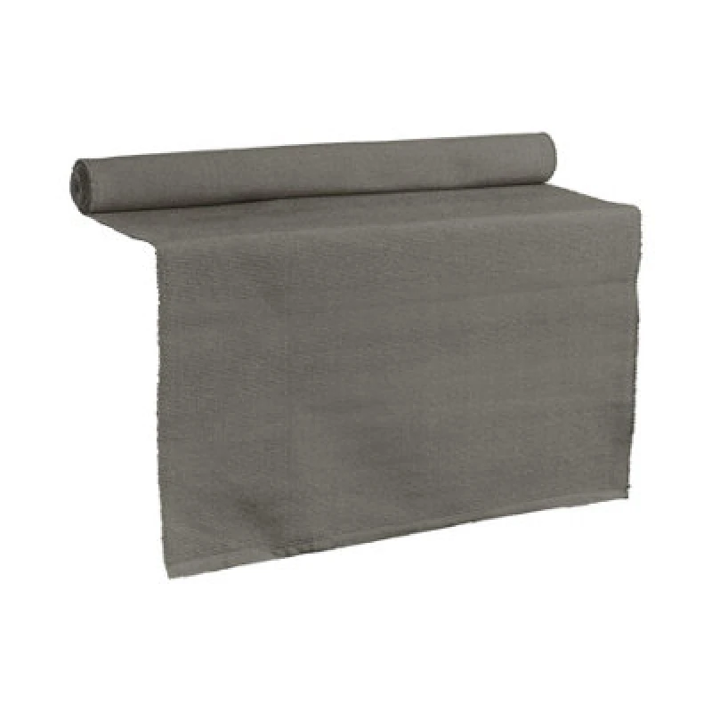 Image of Nicola Spring Cotton Fabric Table Runner - 48Cm X 183Cm - Steel Grey