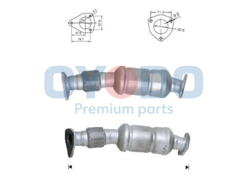 Image of Oyodo 20N0015-OYO Catalytic Converter with mounting parts Catalyst Converter (429)