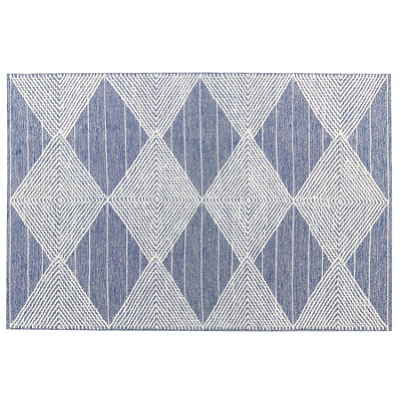 Image of Beliani Rug Datca Blue 160 X 230 Cm Wool