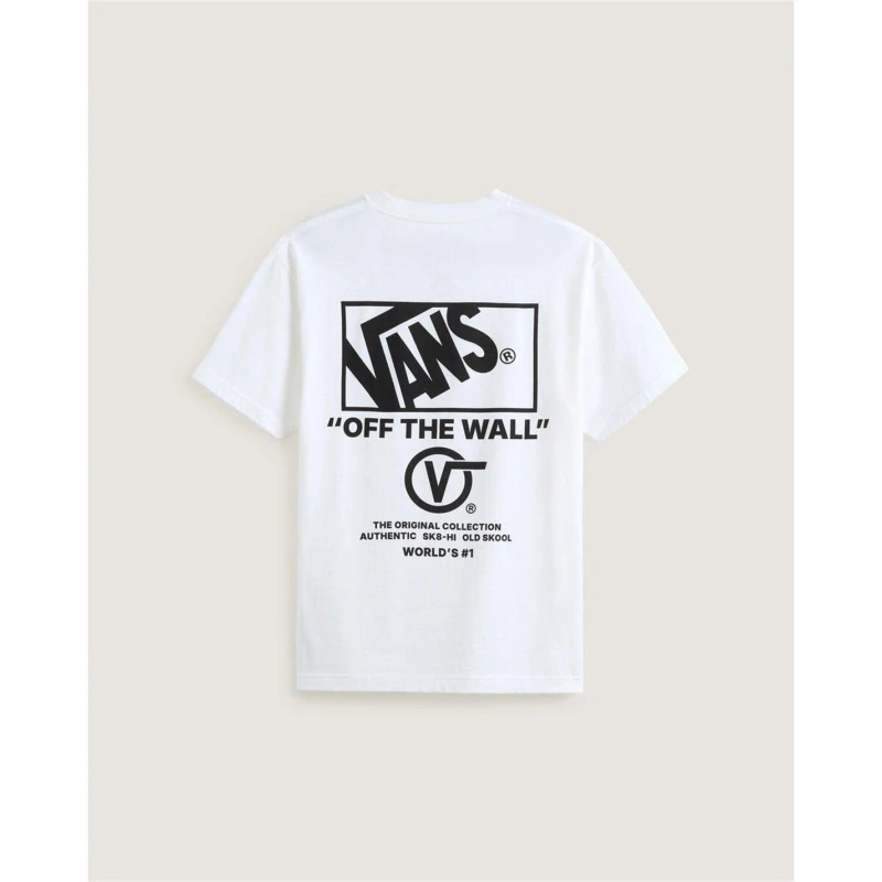 Image of Vans Stacked Back Graphic T-Shirt White S