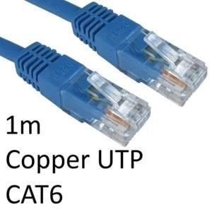 Image of RJ45 (M) to RJ45 (M) CAT6 1m Blue OEM Moulded Boot Copper UTP Network Cable