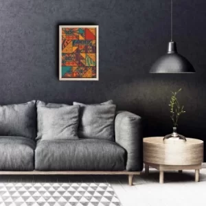 Image of KCT-018 Multicolor Decorative Framed MDF Painting