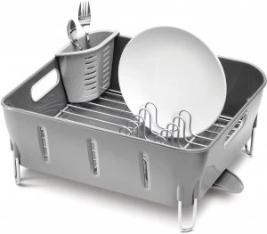 Image of simplehuman Plastic Compact Dishrack Grey