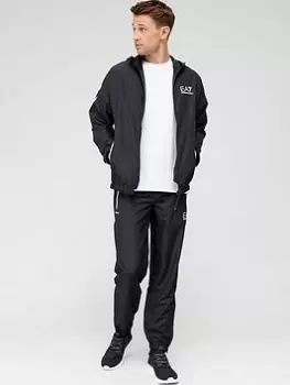 Image of EA7 Emporio Armani Ventus Tech Hooded Tracksuit - Black, Size S, Men