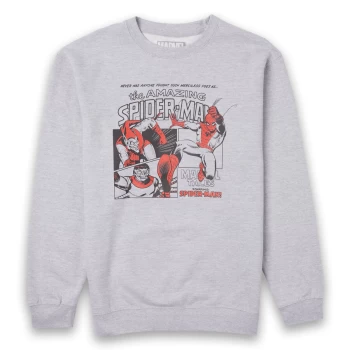 Image of Marvel Spider-Man Merciless Foes Unisex Sweatshirt - Grey - S - Grey
