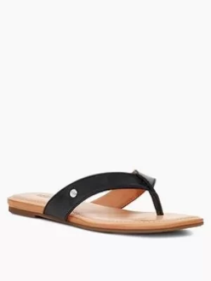 Image of UGG Tuolumne Flip Flop Black, Size 4, Women