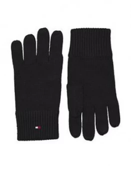 Image of Tommy Hilfiger Pima Cotton Knitted Gloves - Black