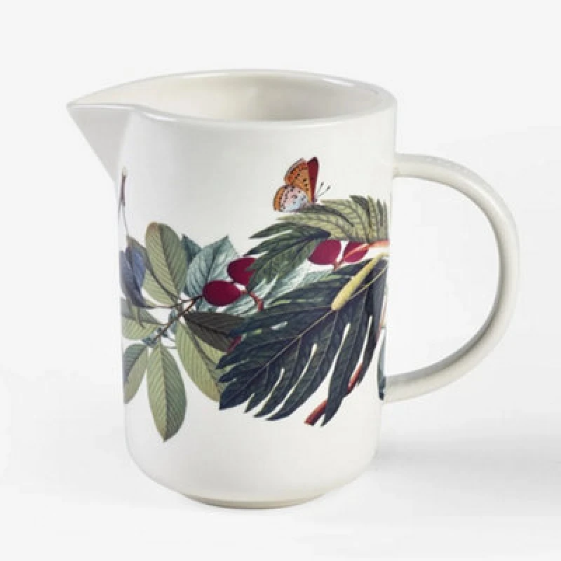 Image of Pure Table Top Kew Gardens Bloom Fruit & Floral Jug 500Ml - White