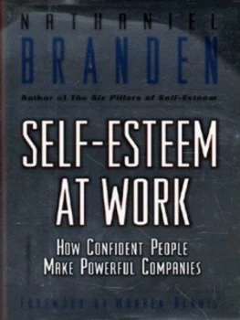 Image of Self-Esteem at Work by Nathaniel Branden Paperback
