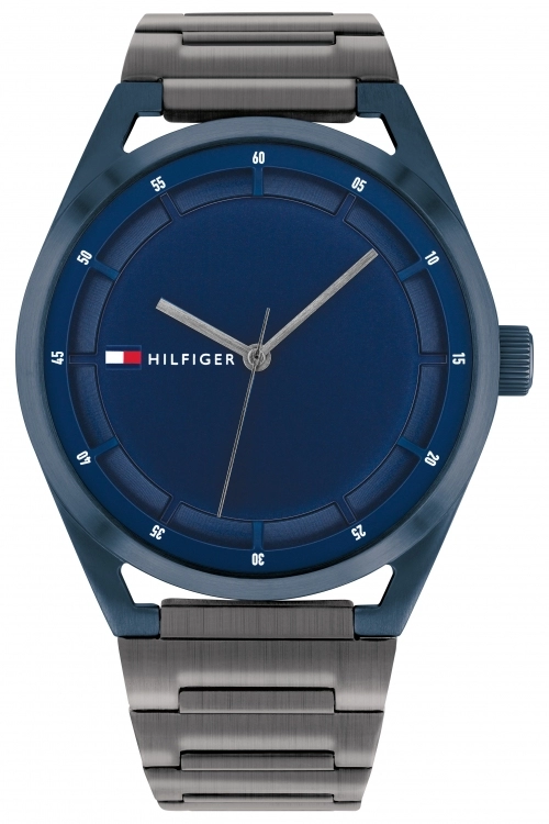 Image of Tommy Hilfiger Blue And Grey 'Collin' Fashion Watch - 1791766