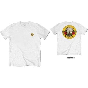 Image of Guns N' Roses - Classic Logo Mens Medium T-Shirt - White