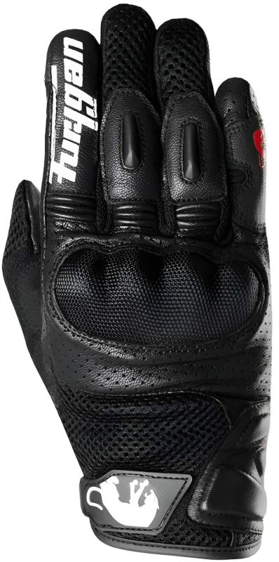Image of Furygan TD12 EVO perfor ated Motorcycle Gloves, black-white, Size M for Men