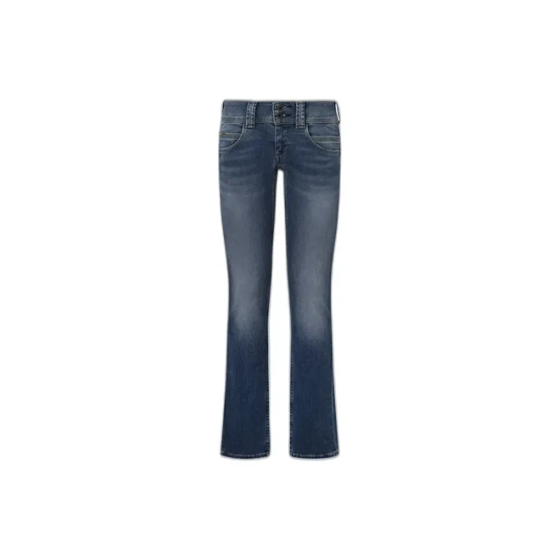 Image of Pepe Jeans Venus Straight Jeans with Low Rise and Double Buttons Authentic Rope Str Med Women W32 L32;W32 L30;W31 L32;W29 L32;W28 L32;W28 L30;W25 L30