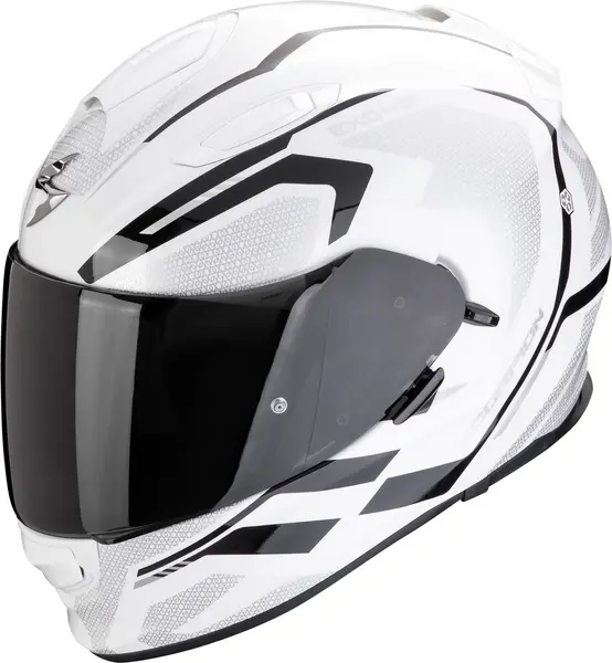 Image of Scorpion EXO-491 Kripta White-Black Full Face Helmet M