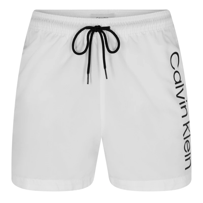 Image of Calvin Klein Large Logo Swim Shorts - White White S
