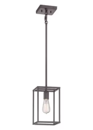 Image of New Harbor 1 Light Ceiling Mini Pendant Western Bronze, E27