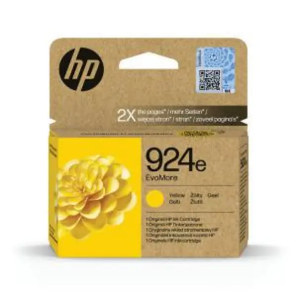 Image of HP 924E EvoMore Ink Cartridge High Yield Yellow 4K0U9NE HP4K0U9NE HP4K0U9NE