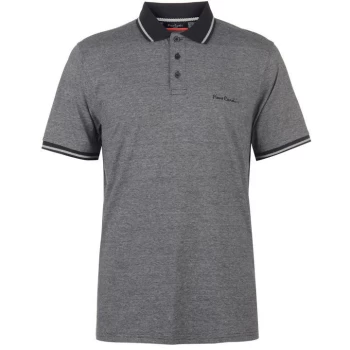 Image of Pierre Cardin Pin Stripe Polo Shirt Mens - Grey