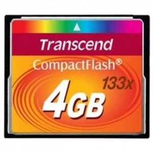 Image of Transcend 4GB 133X CompactFlash Card TS4GCF133