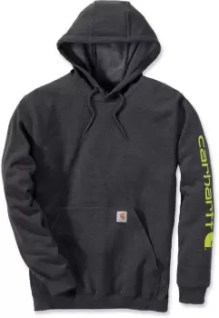 Image of Carhartt Midweight Sleeve Logo Hoodie, grey, Size S, grey, Size S