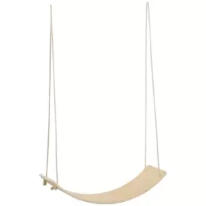 Image of HOMCOM Wood Wobble Board with Ropes, Balance Board for Full Body Workout, Multipurpose for Kids and Adults