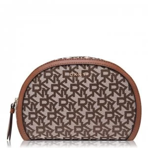 Image of DKNY Jacquard Logo Wash Bag - ChinoCaramelNHJ