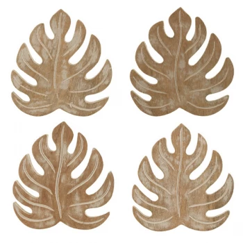 Image of Sass & Belle Wooden Cheese Plant (Set of 4) Coasters