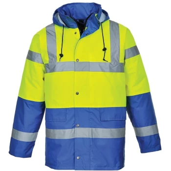 Image of S466YRBS - sz S Hi-Vis Contrast Traffic Jacket - Yellow/Royal - Portwest