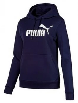 Image of Puma Essential Logo Fleece Hoodie - Navy
