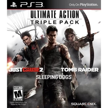 Image of Ultimate Action Triple Pack Just Cause 2, Sleeping Dogs & Tomb Raider PS3 Game