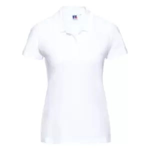 Image of Russell Europe Womens/Ladies Ultimate Classic Cotton Short Sleeve Polo Shirt (2XL) (White)