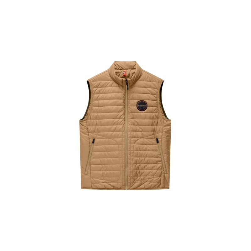 Image of Sleeveless down jacket Napapijri Amiata Beige Male L