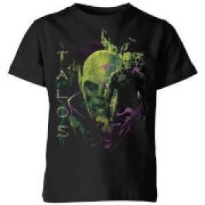Image of Captain Marvel Talos Kids T-Shirt - Black - 7-8 Years