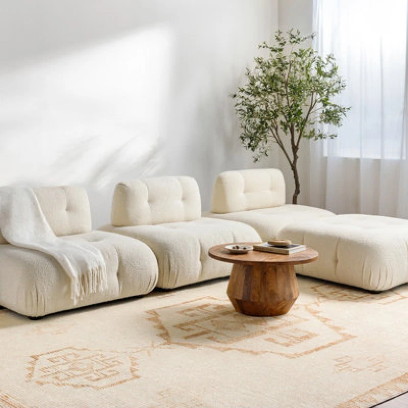 Image of Becki Owens X Livabliss Global Berber Apricot/beige Solana Area Rug 160 X 213cm - Easy Care, Ideal For Living Room & Bedroom