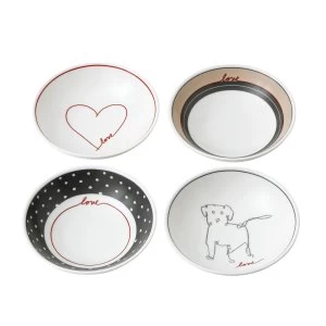 Image of Royal Doulton Ellen DeGeneres 4 Signature Bowls 14cm