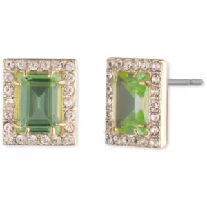 Image of Ladies Lauren Ralph Lauren Base metal PE STONE STUD-GLD/GREEN
