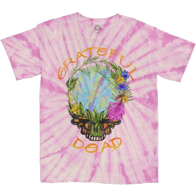 Image of Grateful Dead Mens Forest Dead T-Shirt in Pink Size: Large Pink Male L
