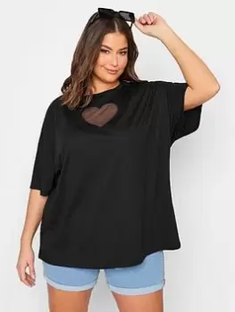 Image of Yours Hear Cut Out Tee Black, Size 34-36, Women