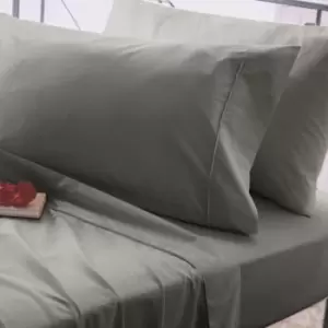 Image of Belledorm 200 Thread Count Flat Sheet, King , Grey