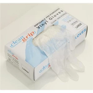 Image of Vinyl Gloves Medium Disposable Powder Free Clear 50 Pairs